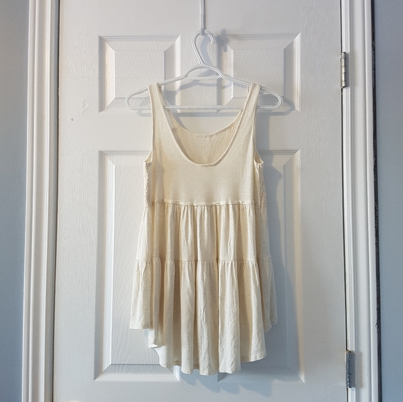 White boho floral lace tank top blouse - Picture 2 of 6